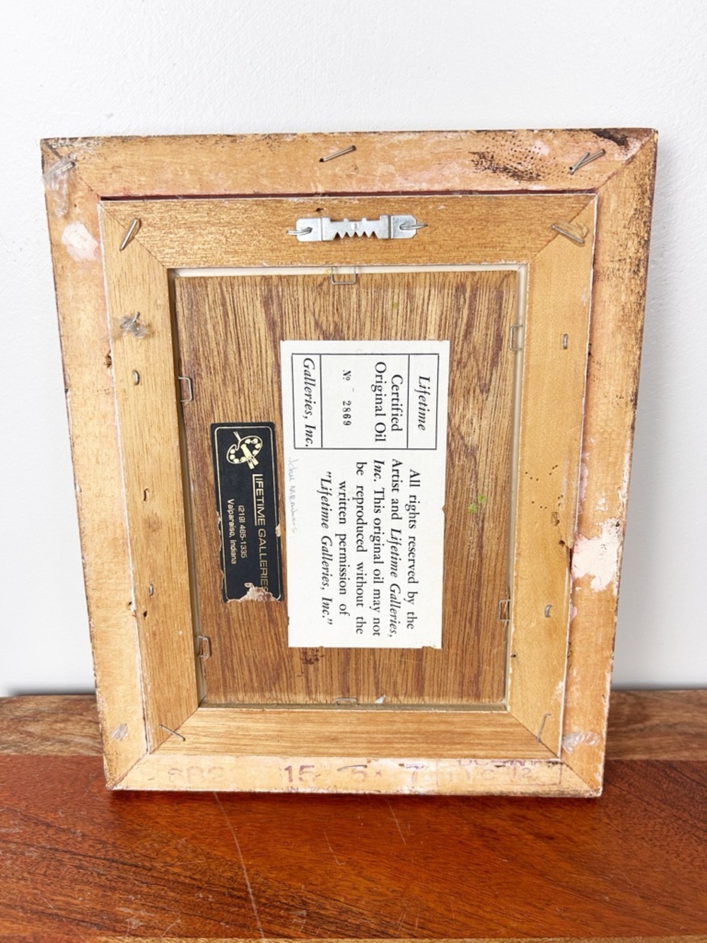 Vintage Framed Landscape Oil Painting Signed Original Painted Wood Frame - Picture 5 of 5